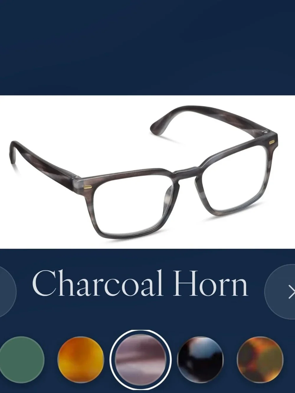 Peepers - Jude Progressive Charcoal Horn Eyeglasses - Prescription +1.50